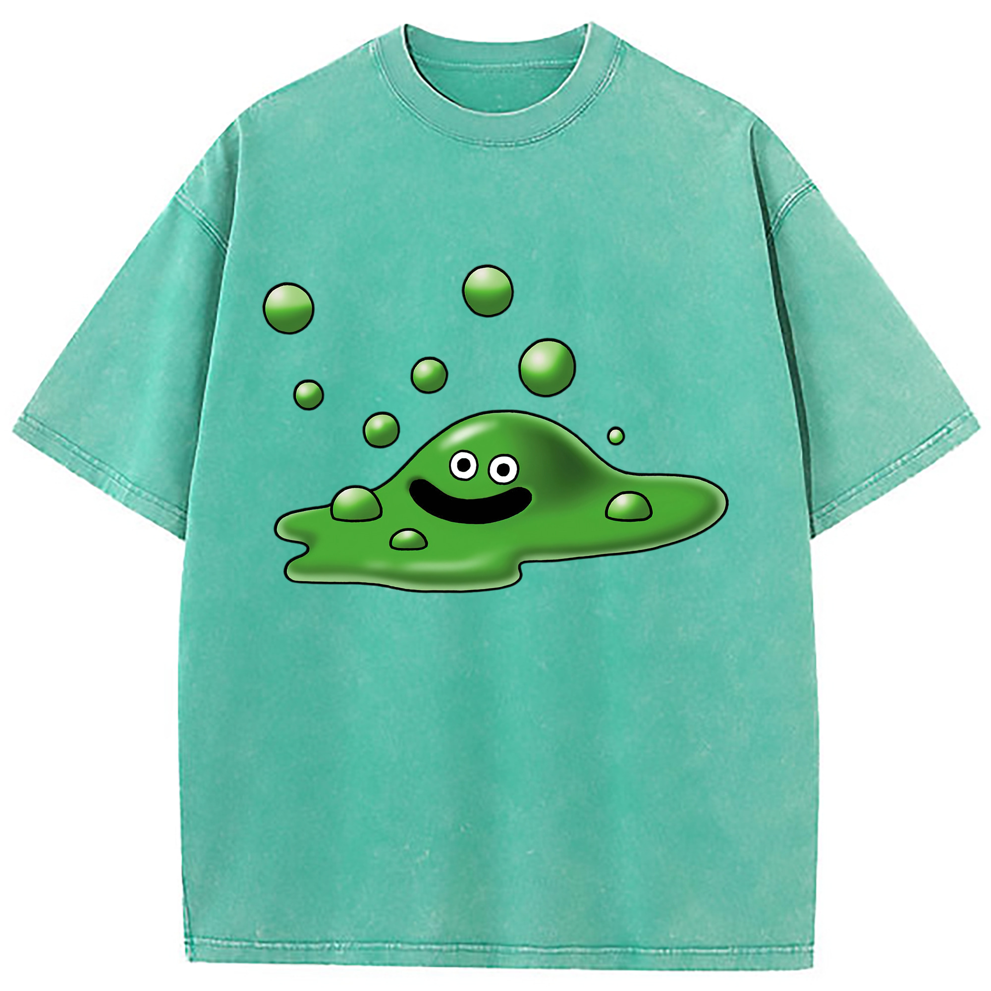 （画像用） ドラゴンクエスト Doragon Kuesuto Dragon Quest 綿100% ヴィンテージ風 半袖Tシャツ（フロントプリント）